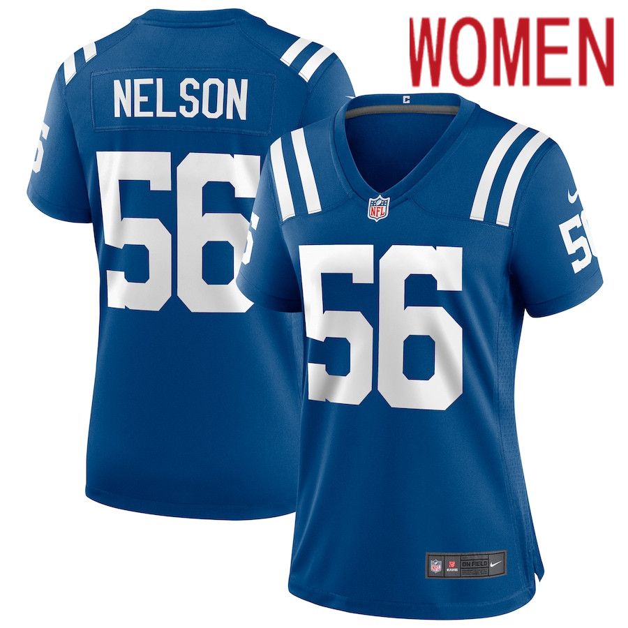 Women Indianapolis Colts #56 Quenton Nelson Nike Royal Player Game NFL Jersey->women nfl jersey->Women Jersey
